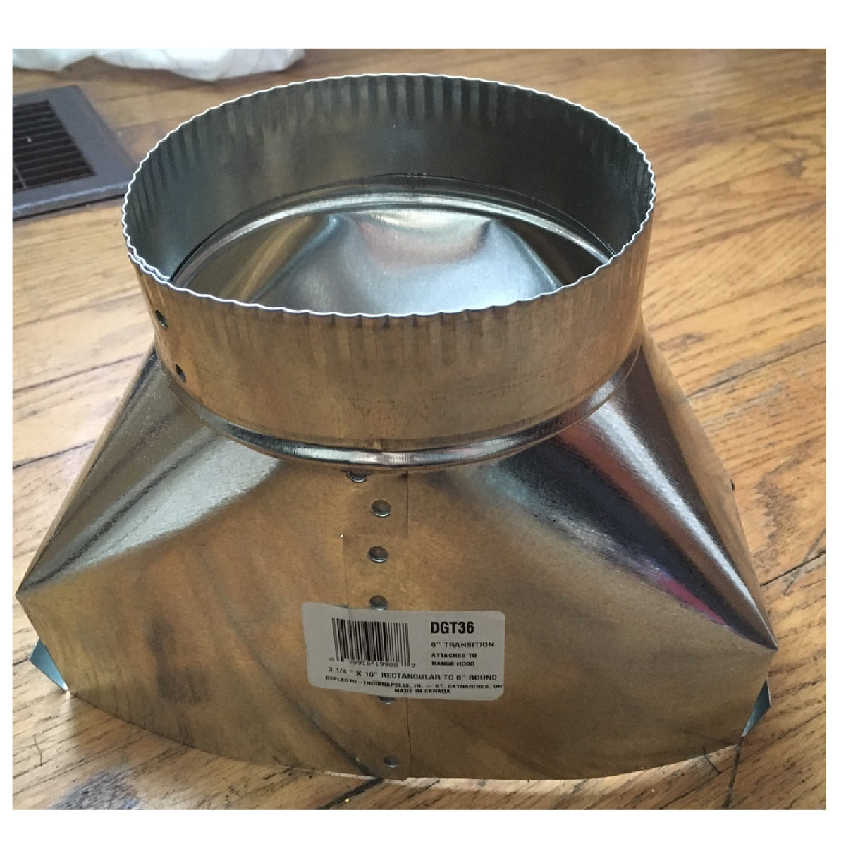 Deflect-O DGT36 Transition Duct, 6 Inch x 10 Inch
