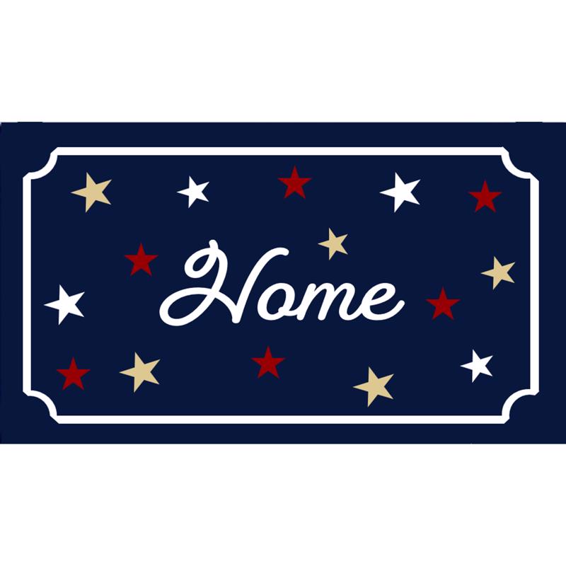Rockport Premium VBC1828-AM34 Americana Home with Stars Door Mat, Multicolored