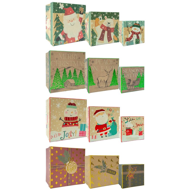 Santas Forest 69911 Hot Stamp Set-Up Box, Cardboard, Assorted Print