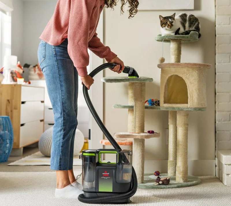 Bissell Little Green Max Pet Series 3857 Portable Carpet Cleaner, 32 oz Tank, 3 in W Cleaning Path