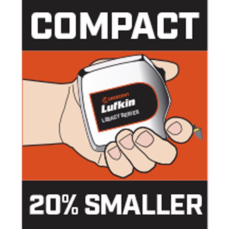 Crescent Lufkin L912-02 Tape Measure, 1/2 Inch x 12 Feet