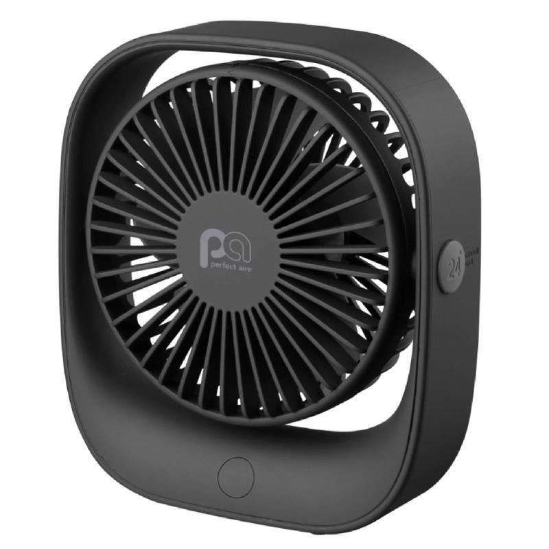 Perfect Aire 1PAFD5R Rechargeable USB Fan, Black