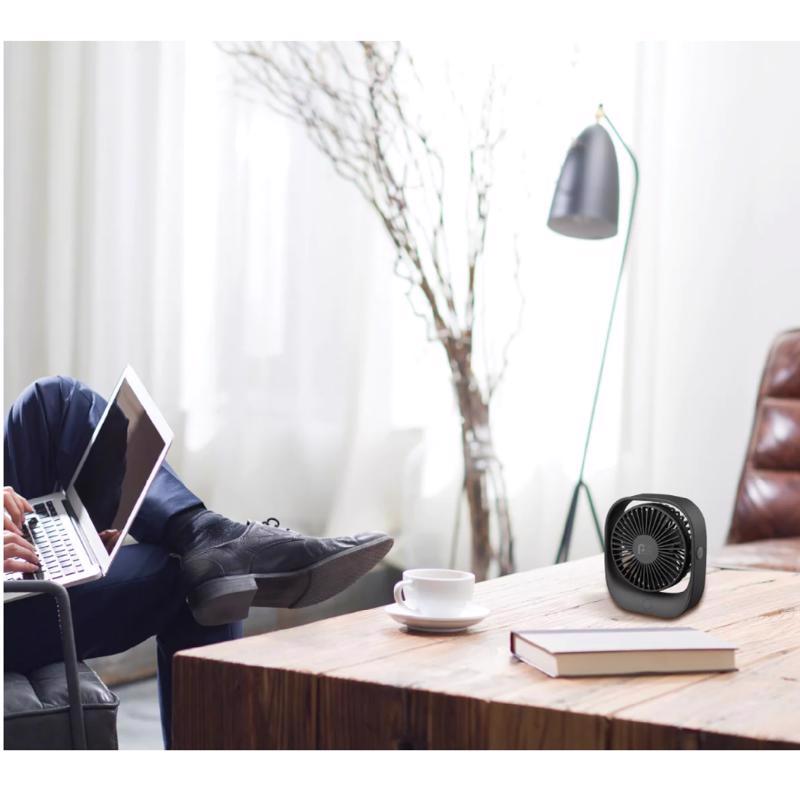 Perfect Aire 1PAFD5R Rechargeable USB Fan, Black