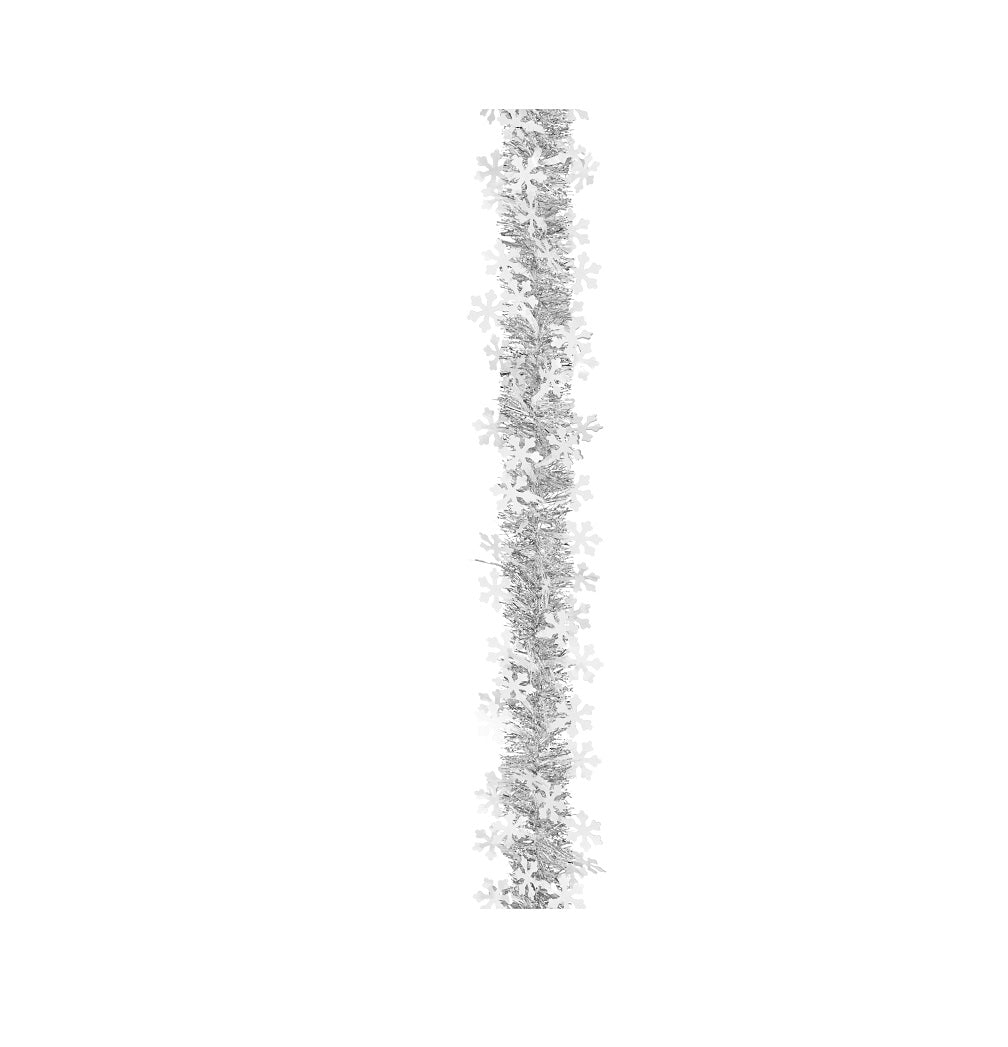 Holiday Trims 3686013 Silver Tinsel Garland, 15'