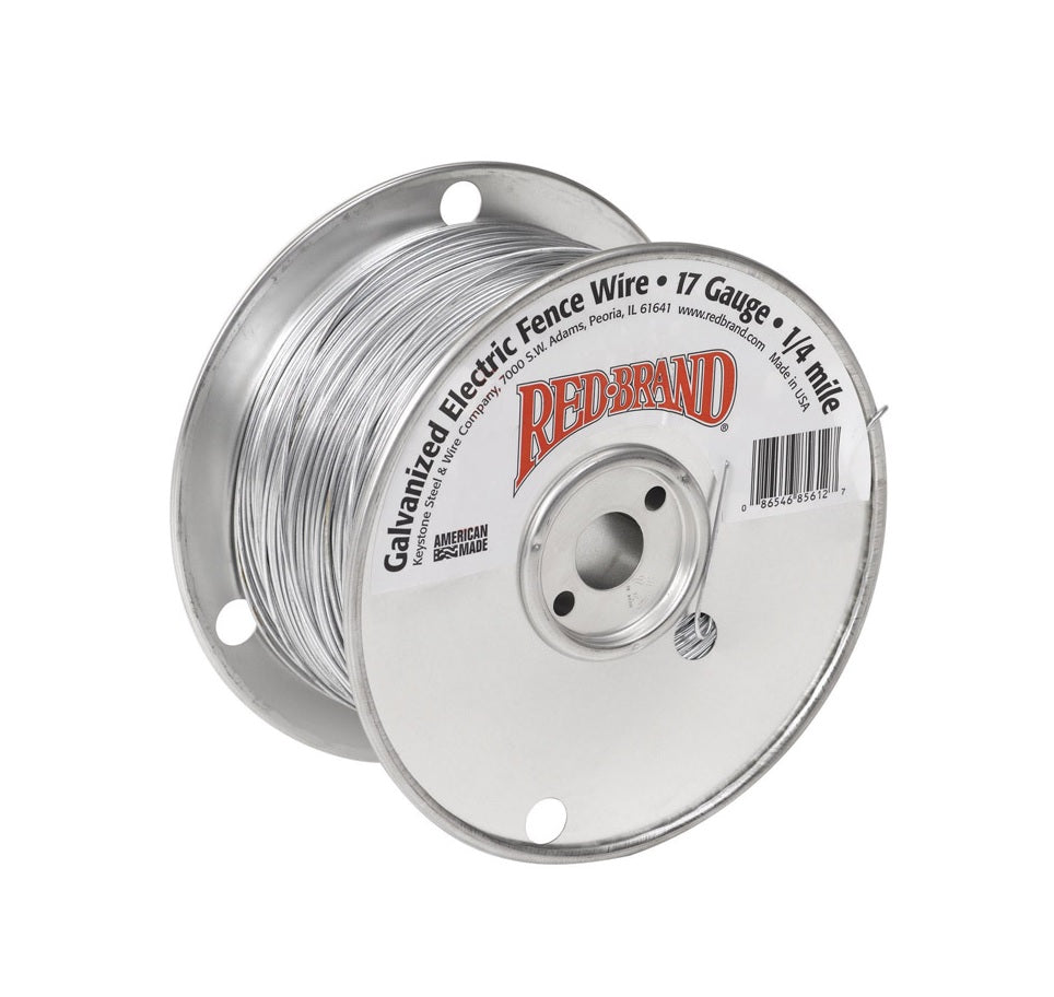 Red Brand 85612 Galvanized Electric Fence Wire, 17 Gauge