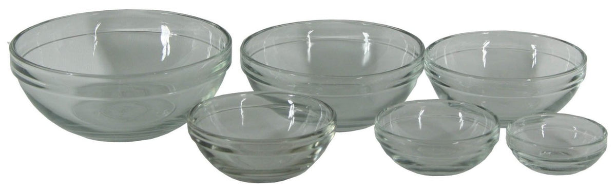 Anchor Hocking 4907 Prep Glass Bowl, 6 Piece