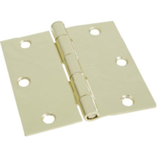 Stanley S808-147 Hing V8027 Polished Brass, 3-1/2" x 3-1/2"