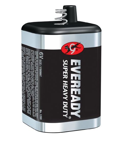 Eveready 1209 Super Heavy Duty Battery, 6 Volt