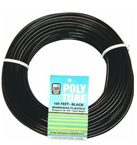 Dial 4321 Black Plastic Tubing, 1/4" x 100'