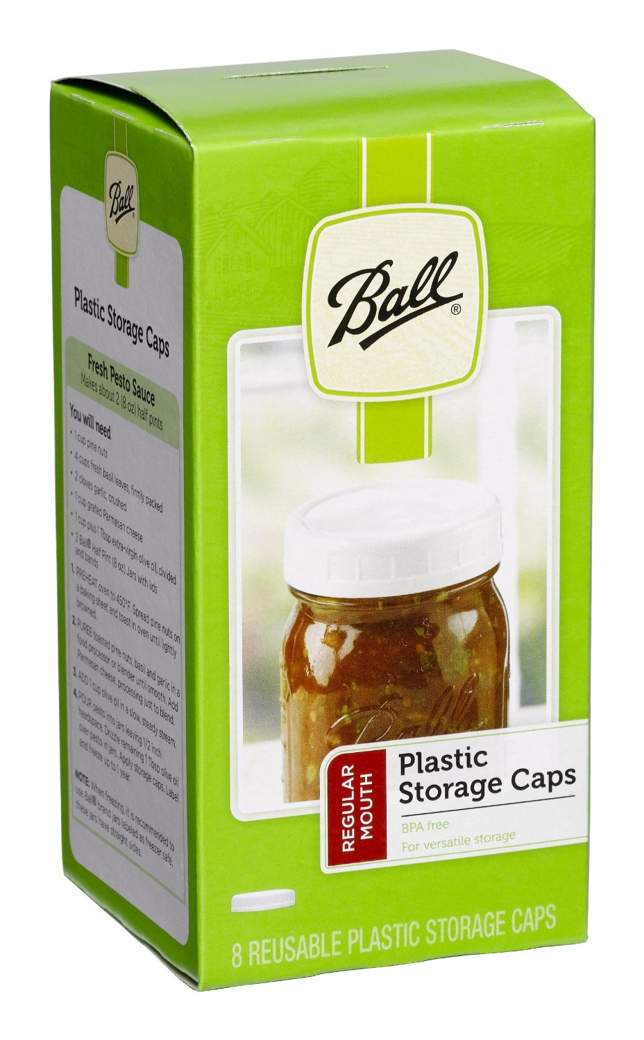 Ball 1440036010 Regular Mouth Jar Storage Caps, Plastic