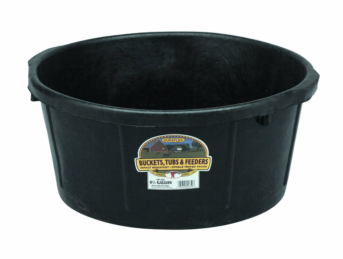 Miller HP-650 All-Purpose Feeder Tub, 6.5 Gallon, Corded Rubber