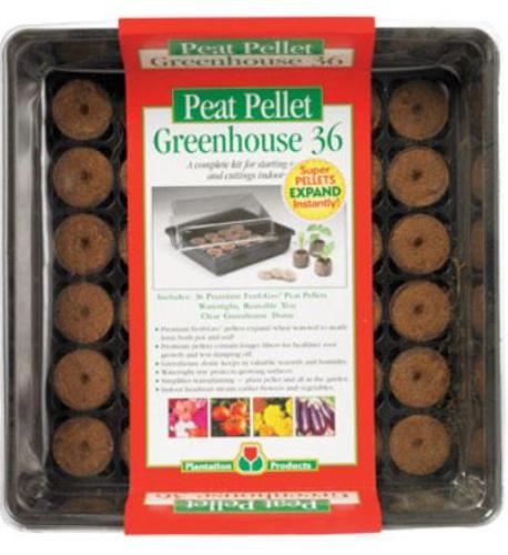 Peat Pellets P036 Peat Pellet Greenhouse Tray With Dome, 36 Count