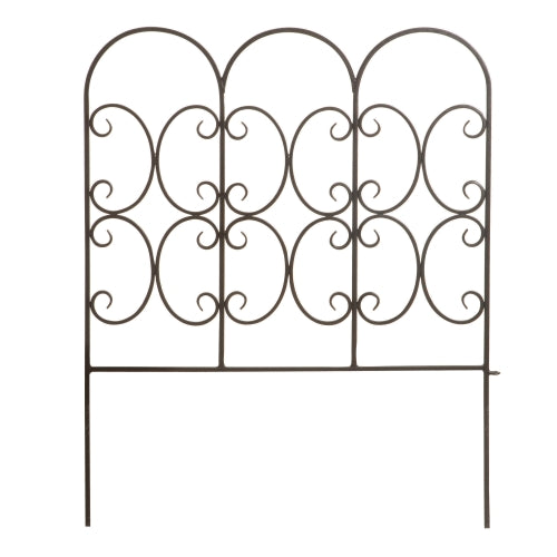 Panacea 87401 Triple Arch Edge/Fence, 31" H x 24" W, Black