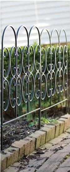 Panacea 87401 Triple Arch Edge/Fence, 31" H x 24" W, Black