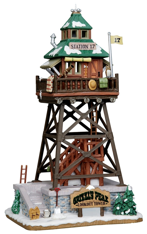 Lemax 13892 Porcelain Village Lookout Tower, 11" Tall