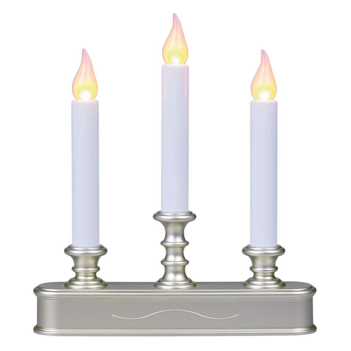 Celebrations FPC1230P Battery Operated Three Tier Candle, Pewter Base