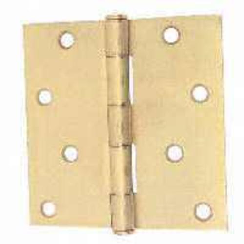 Stanley Residential Door Hinges, Bright Brass, 3.5" x 3.5"