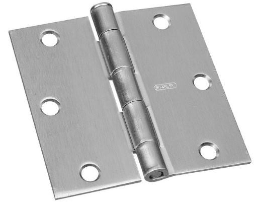 Stanley Residential Door Hinges, Satin Nickel, 3.5" x 3.5"