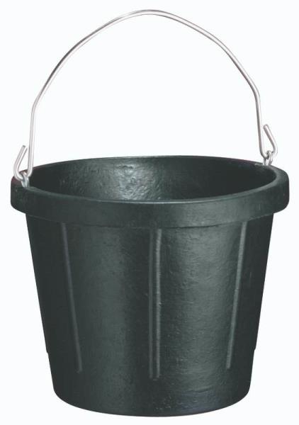 Fortex/Fortiflex N400-8 Rubber Utility Pail, 8 Qt, Black