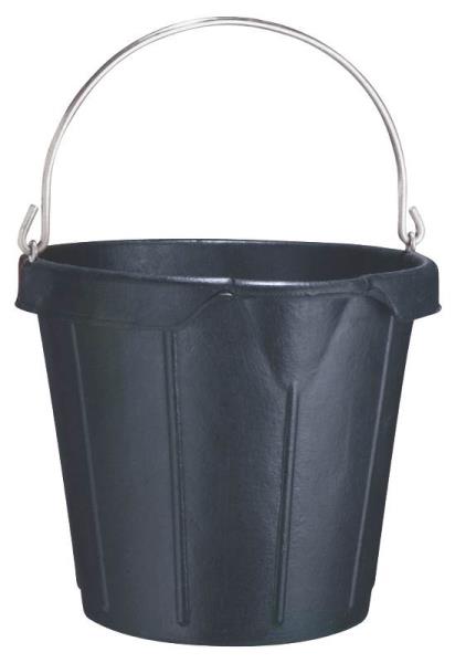 Fortex/Fortiflex N939-18 Molded Rubber Pail, 18 Qt, Black