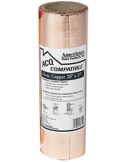 Amerimax 67520 Copper Flashing, 20" x 25'