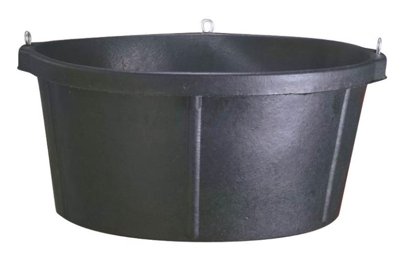 Fortex/Fortiflex CR750 Molded Rubber Feed Tub, 6.5 Gallon