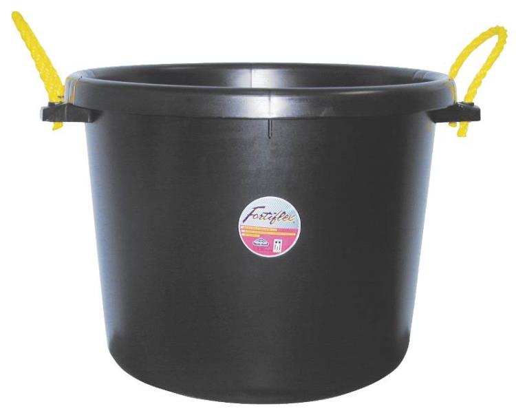 Fortex/Fortiflex MB-70BX Multipurpose Barn Bucket, 70 Qt, Black