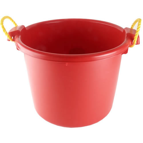 Fortex/Fortiflex MB-70R Multipurpose Barn Bucket, 70 Qt, Red