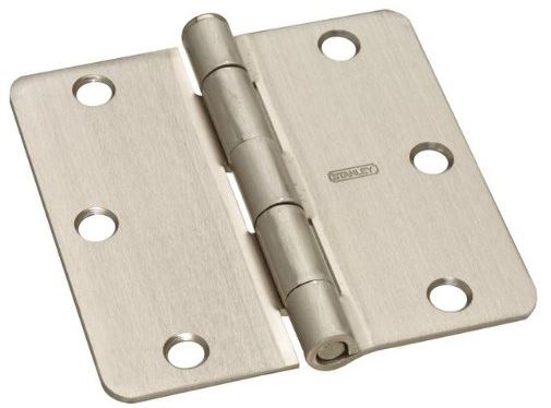 Stanley Residential Door Hinges, Satin Nickel, 3.5" x 3.5"