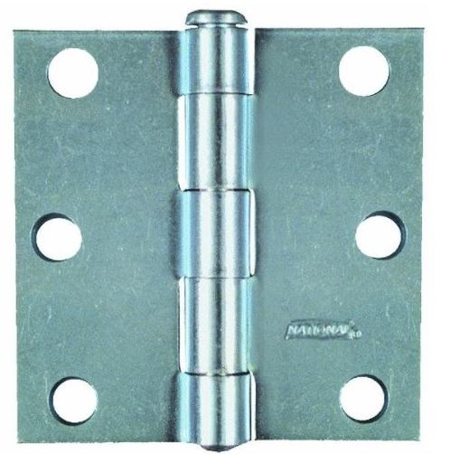 Stanley Residential Door Hinge, Plain Steel, 3" x 3"