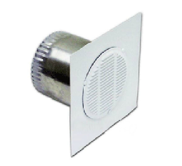 Lambro 142W Bathroom Vent Eave, 4", White
