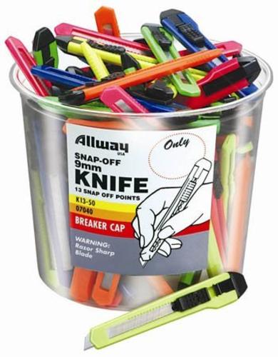 Allway Tools K13-50 Snap Off Neon Knife, 50/Bucket