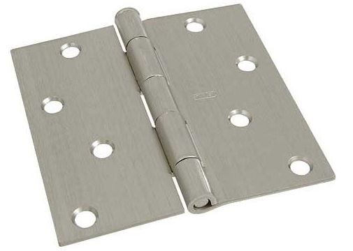 Stanley S808-469 Door Hinge, Satin Nickel, 4" x 4"
