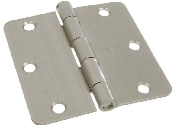 Stanley Door Hinge, Satin Nickel, 3.5" x 3.5"