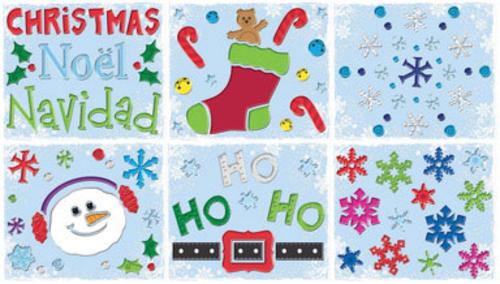 Impact Innovations 12153D Christmas Gel Cling Assortment, 12" x 12"