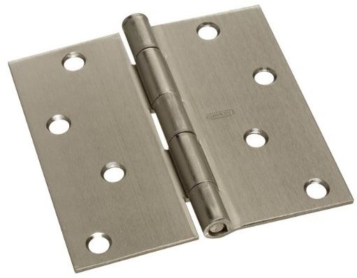 Stanley Residential Door Hinge, Satin Nickel, 4" x 4"
