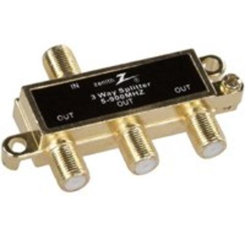 Zenith VS1001SP3W Coax Splitter 3-Way 900MH