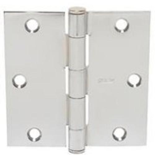 Stanley S083-071 Square Corner Door Hinge, Satin Chrome, 4" x 4"
