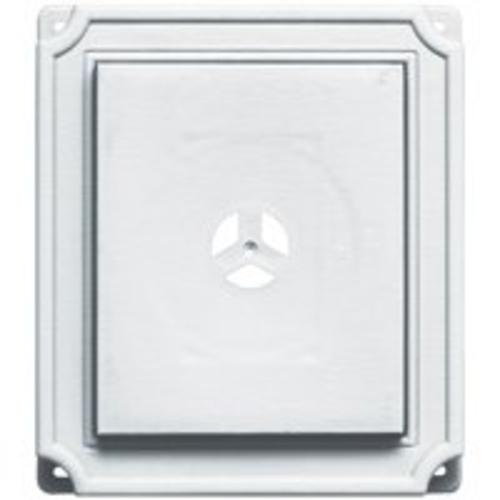 Builders Edge 130010001001 Scallop Mounting Block, 7" x 8", White