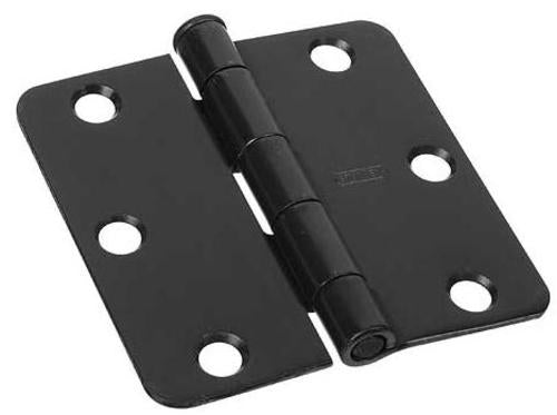 Stanley Door Hinges Round Corner Full Mortise, Oil Rubbed Bronze, 3"
