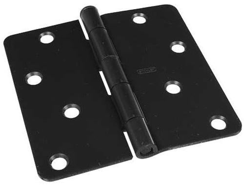 Stanley Door Hinges Round Corner Full Mortise, Oil Rubbed Bronze, 4"