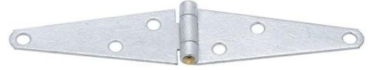 Stanley 128249 Heavy Strap Hinges, Galvanized, 4"
