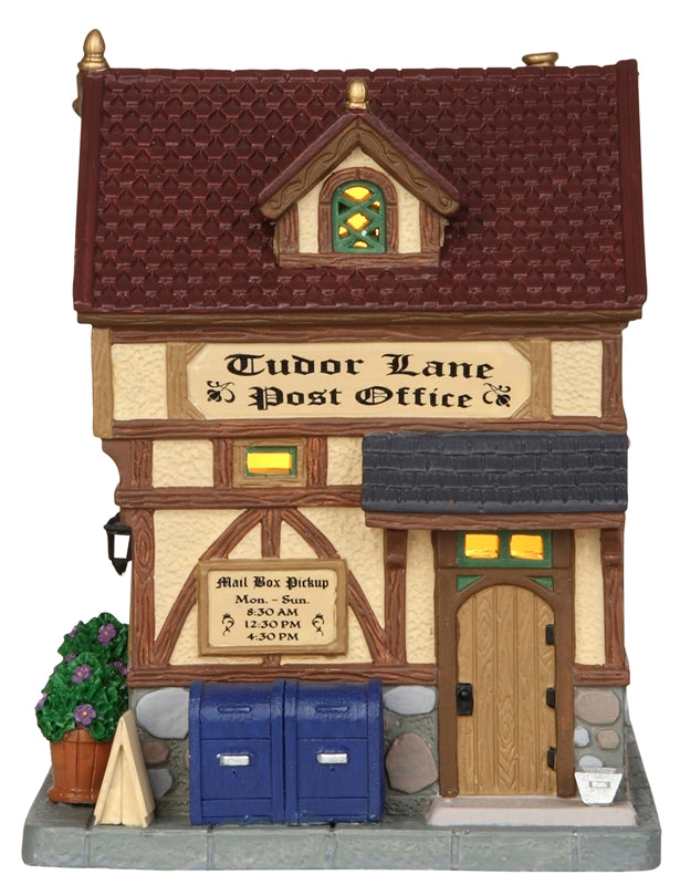 Lemax 35519 Village Tudor Lane Post Office, 9" x 9"