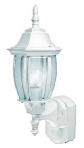 Heath Zenith HZ-4192-WH Motion Sensor Coach Lantern, 19-1/2" x 7" x 8-3/4"