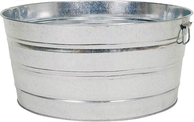 Behrens 3GS Galvanized Steel Round Tub, 17 Gallon