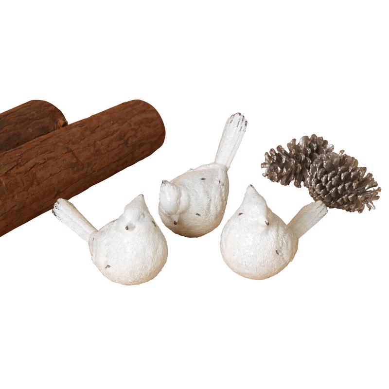 Gerson 2533370 Christmas Cardinal Figurine, White