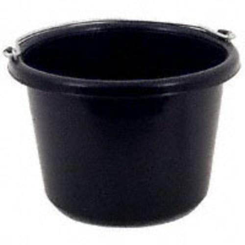 Fortex/Fortiflex N-400-8BX Molded Rubber Utility Pail, 8-Quart, Black