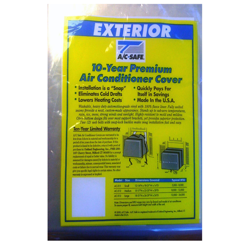 AC SAFE AC-512 Air Conditioner Exterior Cover, Medium, PVC, Tan