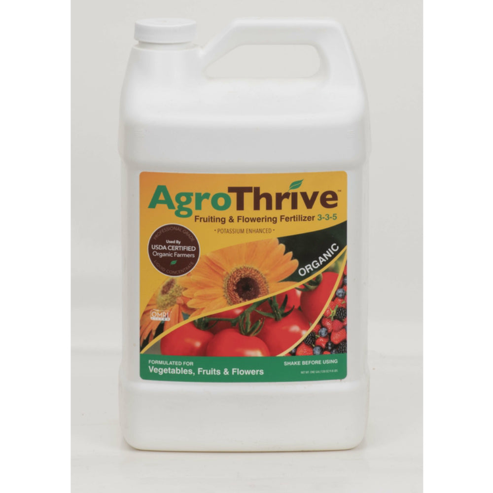 AgroThrive ATFF1128 Fruiting and Flowering Organic Liquid Fertilizer, 1 Gallon