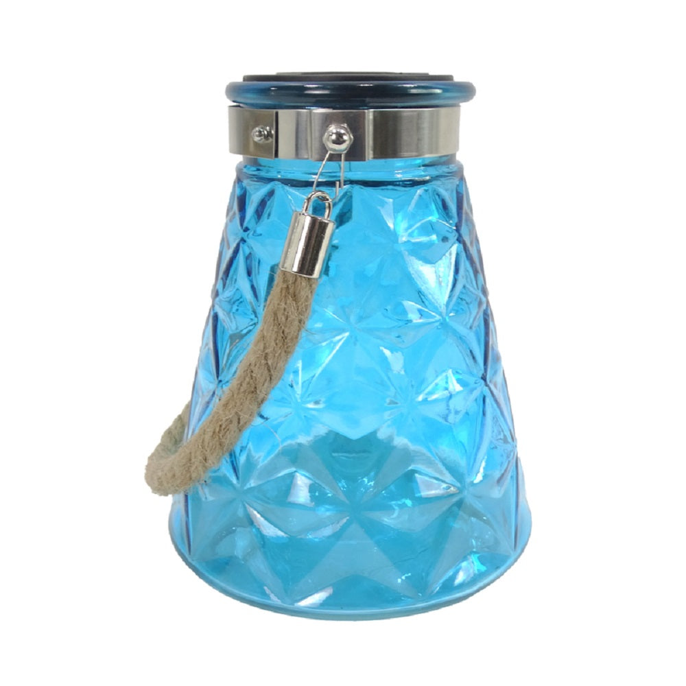 Alpine HGY440ABB-8 Solar Hanging Lantern, Glass, Assorted Color